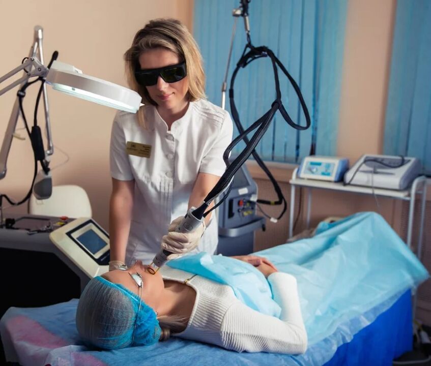 Aparato láser para el rejuvenecimiento facial